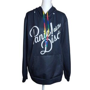 Panic! At The Disco Black Hoodie With Rainbow Drawstrings Size Medium